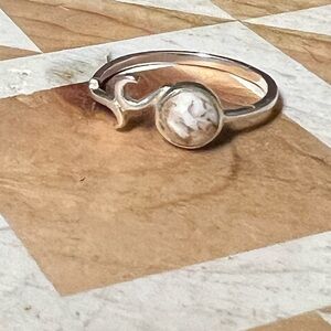 925 silver flower wild horse ring